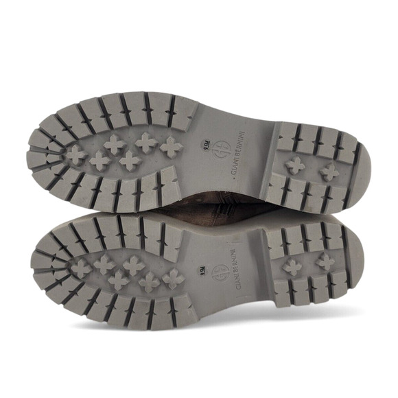 Giani Bernini Taupe Suede Boots Size 9.5M | Ankle Booties Wedge Heel & Zipper - Picture 8 of 9